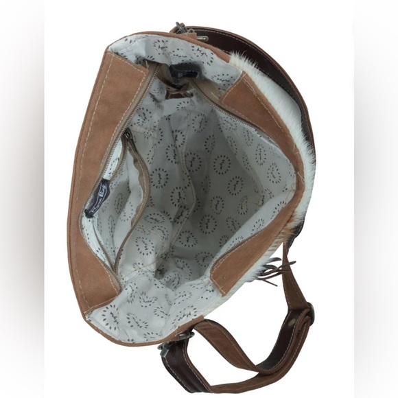 Myra Bag Leather & Hairon cowhide NEW IN PACKAGE Boho cowgirl western style - Picture 4 of 4